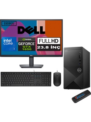 Dell Vostro 3030 mt Intel Core I7 12700 16GB Ddr5 1tb SSD 23.8" Fhd Windows 11 Pro Nvidia Nvidia GTX1650-4GB Masaüstü Bilgisayar 23N3030I7GTX1650P08 + Zetta USB Bellek