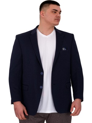 Mode Xl Büyük Beden Erkek Ceket Blazer Diago 23027 Indigo