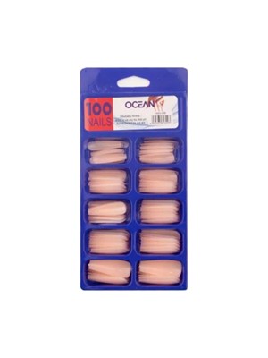Ocean Balerin Protez Takma Tırnak 100 Adet Doğal Renkli Profesyonel Kalite