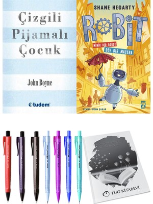 Çizgili Pijamalı Çocuk ve Robit - Minik Bir Robot Dev Bir Macera