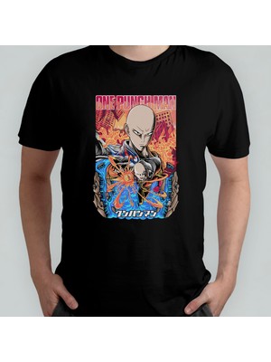 Pixxa One Punch Man Unisex %100 Pamuklu Bisiklet Yaka T-Shirt Model 5