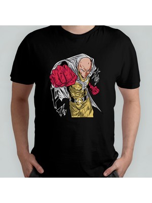Pixxa One Punch Man Unisex %100 Pamuklu Bisiklet Yaka T-Shirt Model 3