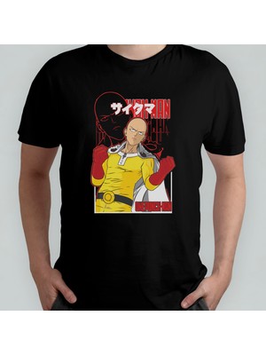 Pixxa One Punch Man Unisex %100 Pamuklu Bisiklet Yaka T-Shirt Model 4