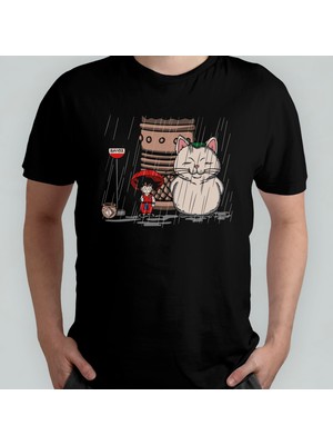 Pixxa Dragon Ball Totoro Unisex %100 Pamuklu Bisiklet Yaka T-Shirt Model 1
