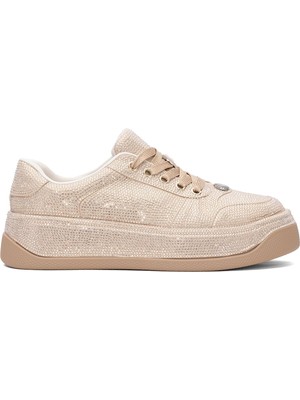 Guja 25Y451-10 Kadın Taşlı Casual Ayakkabı Altın