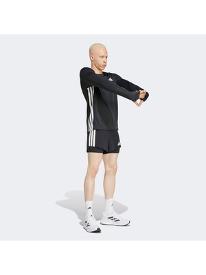 Adidas Adizero 2 In 1 Gel Pocket Erkek Siyah Koşu Şortu.-