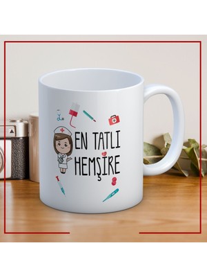 Nostaljik Lezzetler 14 Mart Tıp Bayramı En Tatlı Hemşire Baskılı Kupa Bardak