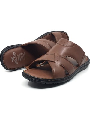 Luis Figo %100 Hakiki Deri Ortopedik Erkek Yazlık Yeni Sezon Günlük Özel Üretim Büyük Numara Terlik 39-49