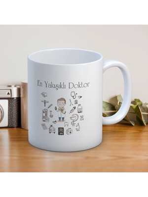 Nostaljik Lezzetler 14 Mart Tıp Bayramı En Yakışıklı Doktor Baskılı Kupa Bardak