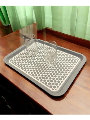 Tepsi, Kaydırmaz Dikdörtgen Tepsi Büyük Boy 36 x 44 cm