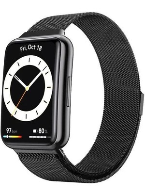 Huawei Digizone Huawei Watch Fit 2 Uyumlu Metal Hasır Kordon