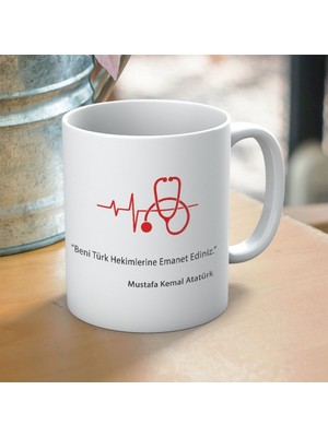 Nostaljik Lezzetler 14 Mart Tıp Bayramı Beni Türk Hekimlerine Emanet Ediniz Baskılı Kupa Bardak