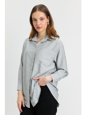 Rays 4360A Çizgili Gömlek Siyah