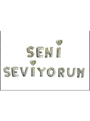 Ipek Hobi Gümüş Folyo Balon Seni Seviyorum 16inc