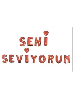 Ipek Hobi Kırmızı Folyo Balon Seni Seviyorum 16inc