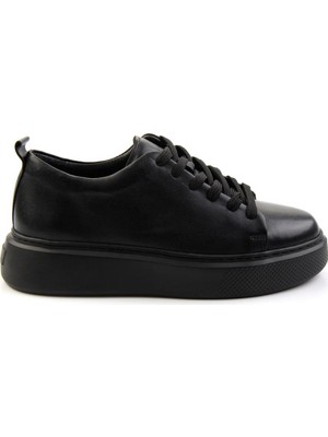 Bambi Siyah Leather Erkek Sneaker E01011032503