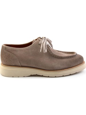Bambi Gri Süet  Deri Erkek Loafer Ayakkabı E01901404602