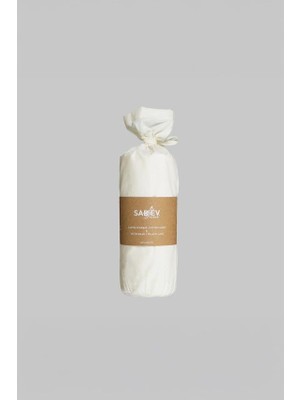 Sarev   Pamuk Tek Kişilik 100 x 200  cm  1 Adet Yastık Kılıflı Fitted Çarşaf Seti Ekru