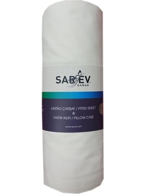 Sarev   Pamuk Tek Kişilik 100 x 200  cm  1 Adet Yastık Kılıflı Fitted Çarşaf Seti Krem