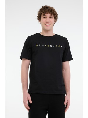 Lumberjack ml Mesus 11URBNG2022 5fx Siyah Erkek Kısa Kol T-Shirt