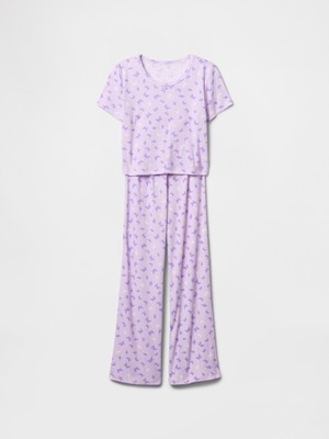 Kız Çocuk Lila Pointelle Pijama Takımı