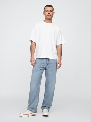 Erkek Mavi Supersoft Relaxed Fit Jean Pantolon