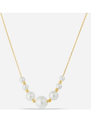 Meks Jewels Gümüş Süzme İnci Kolye