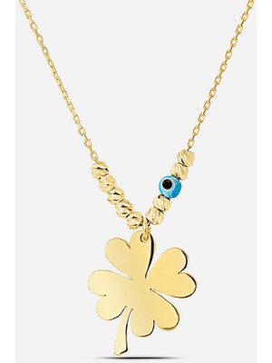 Meks Jewels Gümüş Yonca Kolye