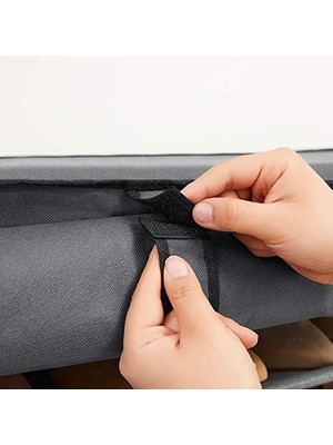 Store Gri, RXJ36G 88X28X160 Cm, Ayakkabı Rafı, 10 Katlı Geçirmez Örtülü Toz Yeni