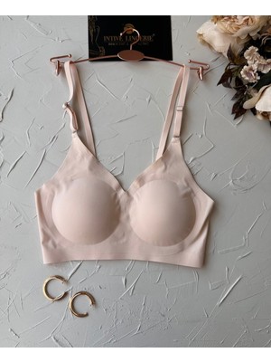 Nessa Ince Askılı Çıkarılabilir Padli Dikişsiz Lazer Kesim Iz Yapmaz Kopçasız BRALET-2012