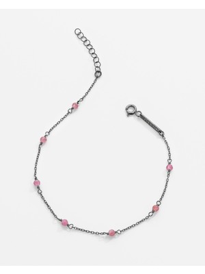 1,15 Karat Pembe Turmalin Taşlı Gümüş Serenity Bileklik