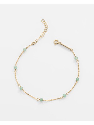 Meks Jewels 1,45 Karat Aventurin Taşlı Gümüş Serenity Bileklik