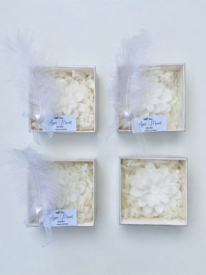 Bernamioffcial Düğün Nişan Söz Kına Kutlama Hediyelik Lotus Mum (10 Adet)