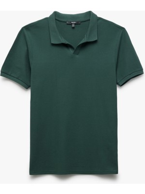 Koton Pamuklu Slim Fit Pike Kumaş Polo Yaka Kısa Kollu Tişört