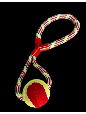 Gift Palace Premium Kalite Ipli Köpek Oyun Topu Köpek Eğitim Çiğneme Oyuncağı Renkli 1 Adet