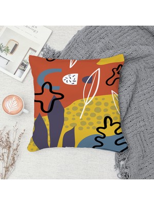 Çift Taraf Baskılı Gizli Di Özel Tasarım Süet Dokulu Kırlent Kılıfı Takımı 202