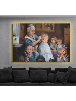 Marsilyan LED Işıklı Kanvas Tablo, 3D Dekoratif Baskılı Tablo Yapay Zeka Destekli Modern Tasarımlar 08