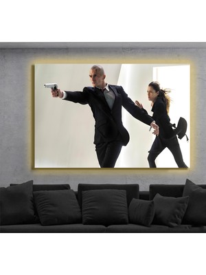 Marsilyan LED Işıklı Kanvas Tablo, 3D Dekoratif Baskılı Tablo Yapay Zeka Destekli Modern Tasarımlar 404