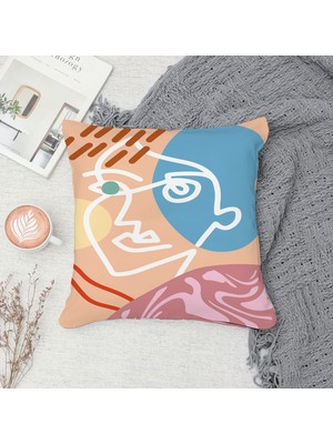 Çift Taraf Baskılı Gizli Di Özel Tasarım Süet Dokulu Kırlent Kılıfı Takımı 214