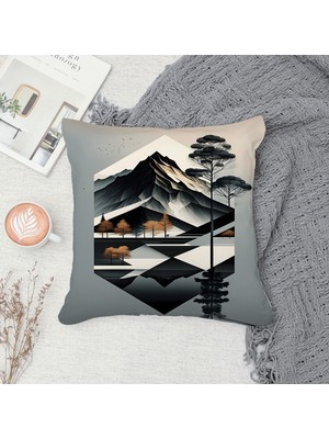 Çift Taraf Baskılı Gizli Di Özel Tasarım Süet Dokulu Kırlent Kılıfı Takımı 86