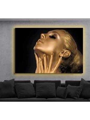 Marsilyan LED Işıklı Kanvas Tablo, 3D Dekoratif Baskılı Tablo Yapay Zeka Destekli Modern Tasarımlar 74