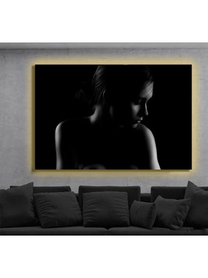 Marsilyan LED Işıklı Kanvas Tablo, 3D Dekoratif Baskılı Tablo Yapay Zeka Destekli Modern Tasarımlar 225