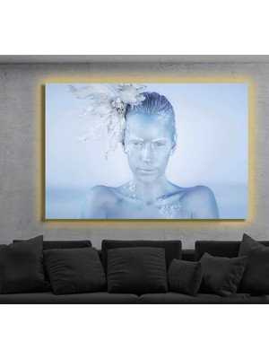 Marsilyan LED Işıklı Kanvas Tablo, 3D Dekoratif Baskılı Tablo Yapay Zeka Destekli Modern Tasarımlar 455