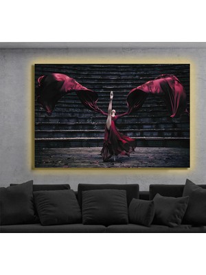 Marsilyan LED Işıklı Kanvas Tablo, 3D Dekoratif Baskılı Tablo Yapay Zeka Destekli Modern Tasarımlar 515