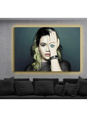 Marsilyan LED Işıklı Kanvas Tablo, 3D Dekoratif Baskılı Tablo Yapay Zeka Destekli Modern Tasarımlar 78