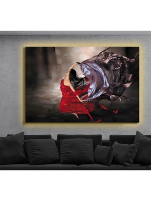Marsilyan LED Işıklı Kanvas Tablo, 3D Dekoratif Baskılı Tablo Yapay Zeka Destekli Modern Tasarımlar 482