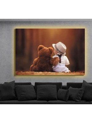 Marsilyan LED Işıklı Kanvas Tablo, 3D Dekoratif Baskılı Tablo Yapay Zeka Destekli Modern Tasarımlar 381