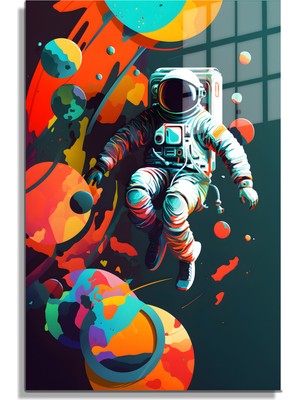 Marsilyan Space/uzay Yapay Zeka Özel Tasarım Cam Tablo Ofis, Mutfak Çocuk Odası, Salon 36