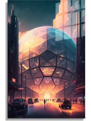 Marsilyan Space/uzay Yapay Zeka Özel Tasarım Cam Tablo Ofis, Mutfak Çocuk Odası, Salon 03