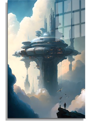 Marsilyan Space/uzay Yapay Zeka Özel Tasarım Cam Tablo Ofis, Mutfak Çocuk Odası, Salon 216